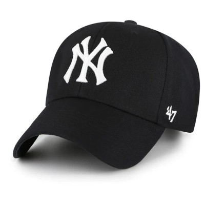шапка,с,козирка,всички,шапки,47,mlb,new,york,yankees,mvp,snapback,cap,black,(black,white)