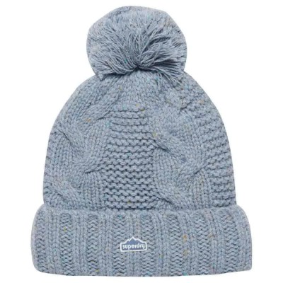шапка,всички,шапки,superdry,vintage,cable,beanie,soft,blue,tweed,(blue)