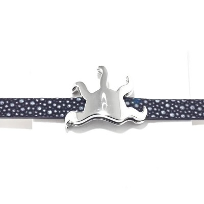 бижутерия,chronotech,1820060107,bracelet,silver,(black)