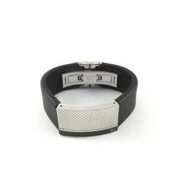 бижутерия,gc,cmb70716,bracelet,silver,(black,silver)