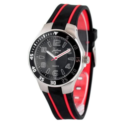 часовник,часовници,justina,11910n,watch,silver,(black)