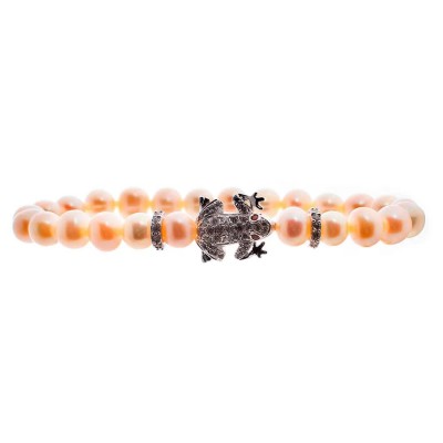 бижутерия,lancaster,jla,brfrog1wh,bracelet,golden,(silver)