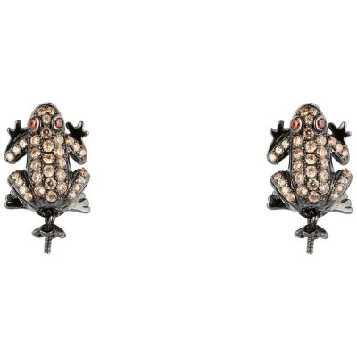 бижутерия,lancaster,jla,ear,frog4,earrings,golden,(brown,ip,black)