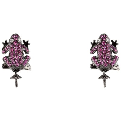 бижутерия,lancaster,jla,ear,frog5,earrings,clear,(purple,ip,black)