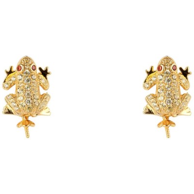бижутерия,lancaster,jla,ear,frog6,earrings,golden,(gold)
