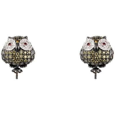 бижутерия,lancaster,jla,ear,owl,3,earrings,golden,(green,ip,black)