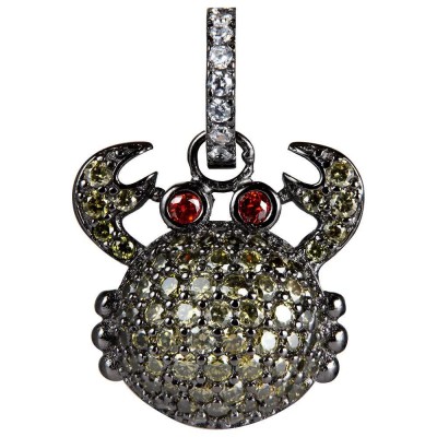 бижутерия,lancaster,jla,pen,crab3,necklace,silver,(green,ip,black)