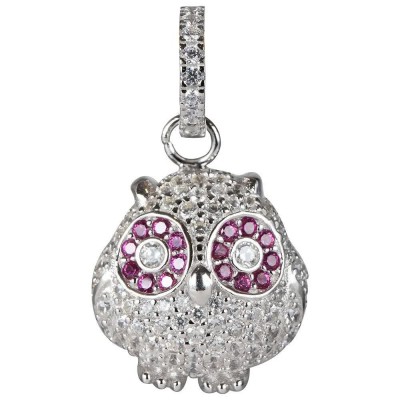 бижутерия,lancaster,jla,pen,owl,1,necklace,silver,(white,silver,ip)