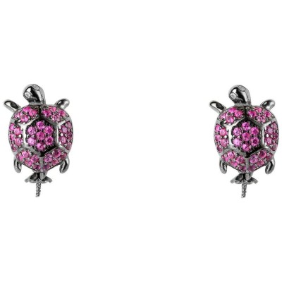 бижутерия,lancaster,jlaearturtle5,earrings,clear,(purple,ip,black)