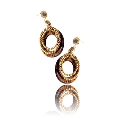 бижутерия,time,force,ts5123ple,earrings,golden,(brown,gold)