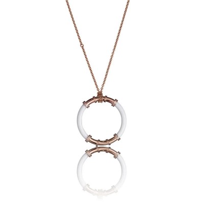 бижутерия,time,force,ts5136cr,necklace,golden,(pink,white)