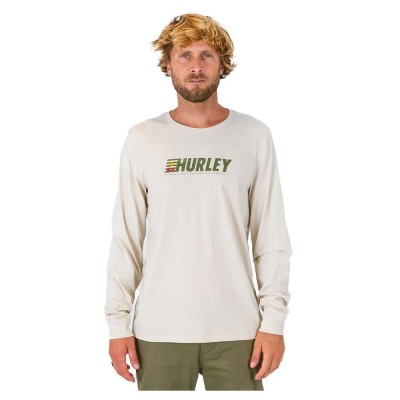 тениска,мъжки,тениски,hurley,evd,explore,expolation,long,sleeve,t,shirt,bone,(beige)