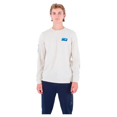 тениска,мъжки,тениски,hurley,evd,range,long,sleeve,t,shirt,bone,(beige)