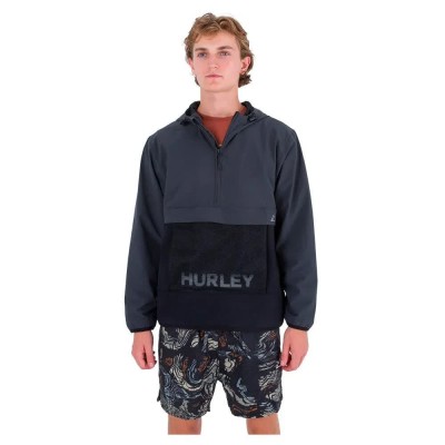 яке,мъжки,якета,hurley,phantom+,packable,anorak,jacket,dark,stone,grey,(blue)