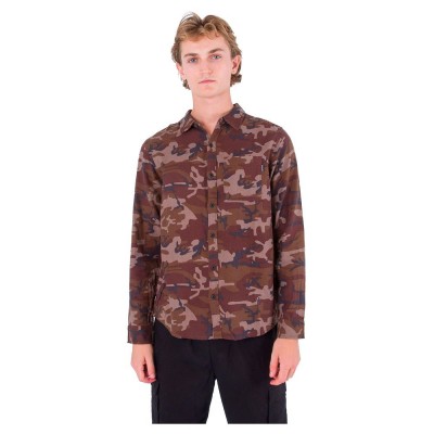 риза,с,дълъг,ръкав,мъжки,ризи,hurley,portland,organic,long,sleeve,shirt,brown
