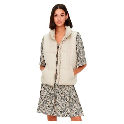 потник,дамски,потници,jdy,newerica,short,vest,beige,(moonbeam,detail,silver,zipper)
