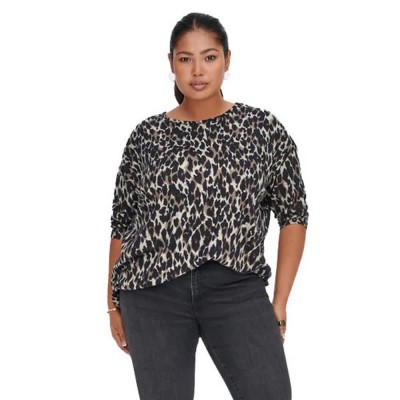 тениска,дамски,тениски,only,alba,short,sleeve,t,shirt,brown,(taupe,gray,aop,anita,leo)