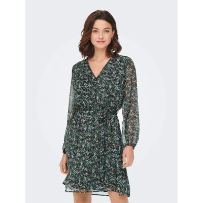 рокля,дамски,поли,и,рокли,only,cera,long,sleeve,dress,multicolor,(balsam,green,aop,fall,ditsy)