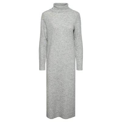 рокля,дамски,поли,и,рокли,pieces,juliana,long,sleeve,dress,light,grey,melange,(grey)