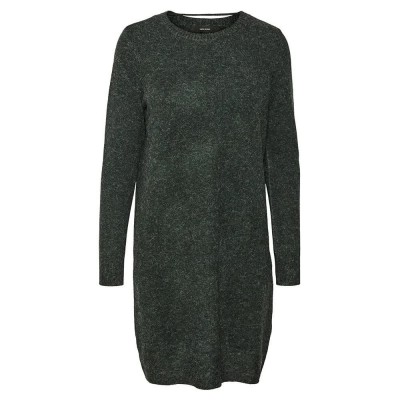 рокля,дамски,поли,и,рокли,vero,moda,doffy,long,sleeve,dress,grey,(pine,grove,detail,melange)