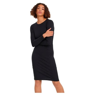 рокля,дамски,поли,и,рокли,vero,moda,lavender,long,sleeve,midi,dress,brown,(black)