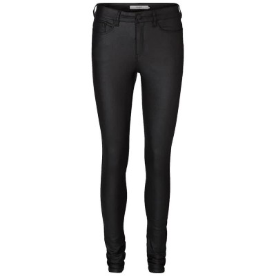 панталони,дамски,панталони,vero,moda,seven,smooth,coated,pants,black,detail,coated,(black)