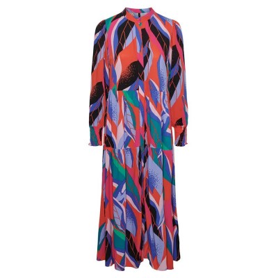рокля,дамски,поли,и,рокли,yas,alira,long,sleeve,long,dress,multicolor,(tangerine,tango,aop,yva,print)