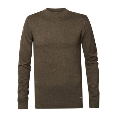 блуза,мъжки,пуловери,petrol,industries,m,3020,kwc223,high,neck,sweater,brown