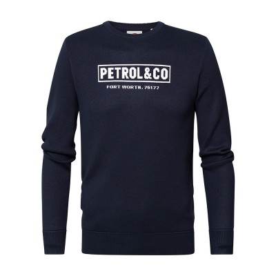 блуза,мъжки,пуловери,petrol,industries,m,3020,kwr232,round,neck,sweater,blue
