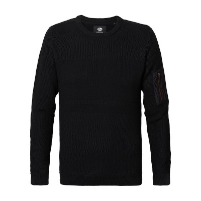 блуза,мъжки,пуловери,petrol,industries,m,3020,kwr240,round,neck,sweater,black