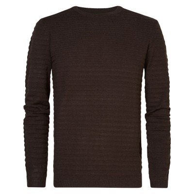 блуза,мъжки,пуловери,petrol,industries,m,3020,kwr269,round,neck,sweater,brown