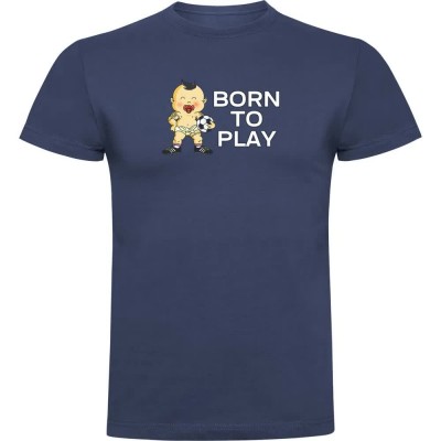 футболна,фланелка,мъжки,тениски,kruskis,born,to,play,football,short,sleeve,t,shirt,denim,blue,(blue)