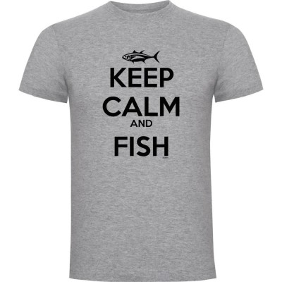 тениска,мъжки,тениски,kruskis,keep,calm,and,fish,short,sleeve,t,shirt,heather,grey,(grey)
