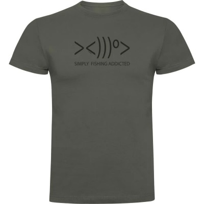 тениска,мъжки,тениски,kruskis,simply,fishing,addicted,short,sleeve,t,shirt,dark,army,green,(green)