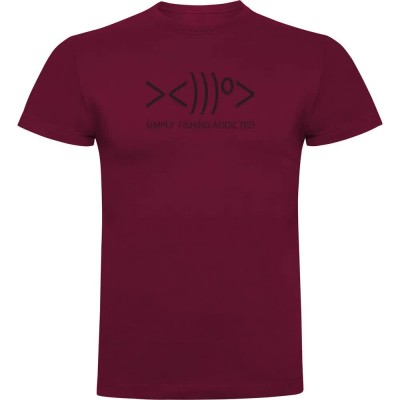 тениска,мъжки,тениски,kruskis,simply,fishing,addicted,short,sleeve,t,shirt,dark,red,(red)