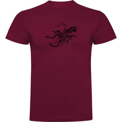 тениска,мъжки,тениски,kruskis,squid,tribal,short,sleeve,t,shirt,dark,red,(red)