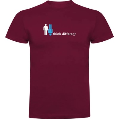 тениска,мъжки,тениски,kruskis,think,different,short,sleeve,t,shirt,dark,red,(red)