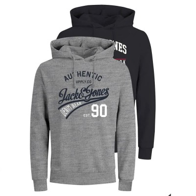 суичър,мъжки,пуловери,jack,&,jones,ethan,hoodie,2,units,multicolor,(light,grey,melange,lgm,black)