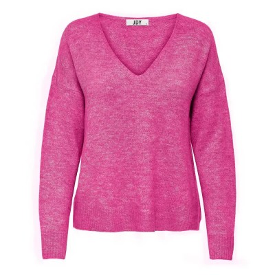 блуза,дамски,пуловери,дамски,плетени,дрехи,jdy,elanora,v,neck,sweater,pink,(carmine,rose,detail,melange)