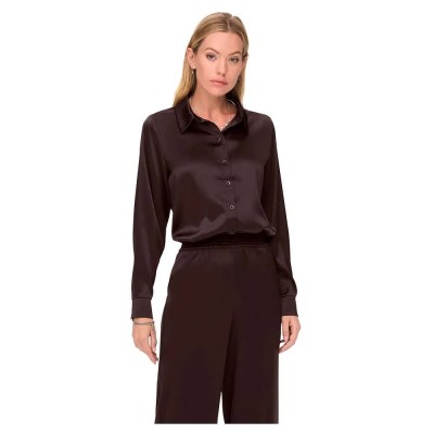 риза,с,дълъг,ръкав,дамски,блузи,дамски,ризи,only,victoria,satin,long,sleeve,shirt,brown,(delicioso)