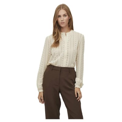 дамски,блузи,дамски,ризи,vila,chikka,lace,long,sleeve,blouse,beige,(birch)