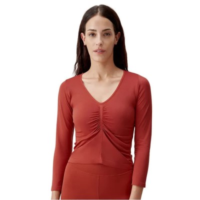 тениска,дамски,тениски,born,living,yoga,danday,seamless,long,sleeve,t,shirt,bossa,nova,(red)