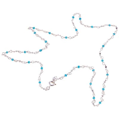 бижутерия,cristian,lay,43406600,necklace,clear,(silver,blue)
