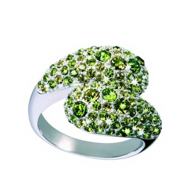 бижутерия,glamour,gr33,08,ring,golden,(green)