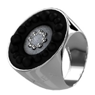 бижутерия,panarea,aa354m,ring,silver,(brown)