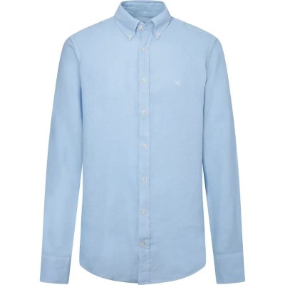 риза,с,дълъг,ръкав,мъжки,ризи,hackett,garment,dyed,linen,b,long,sleeve,shirt,sky,(blue)