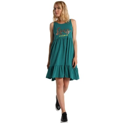 дънки,дамски,поли,и,рокли,lois,jeans,pailletes,short,dress,green,(green)