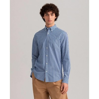 риза,с,дълъг,ръкав,мъжки,ризи,gant,regular,broadcloth,stripe,long,sleeve,shirt,blue