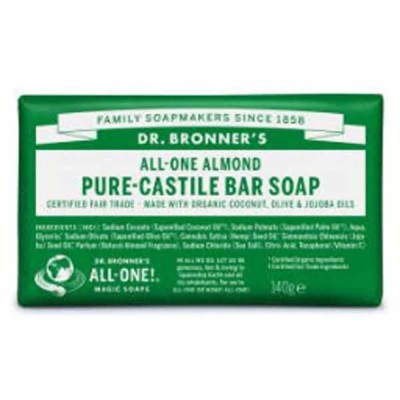 хигиена,тяло,dr,bronners,almendras,140g,soap,clear