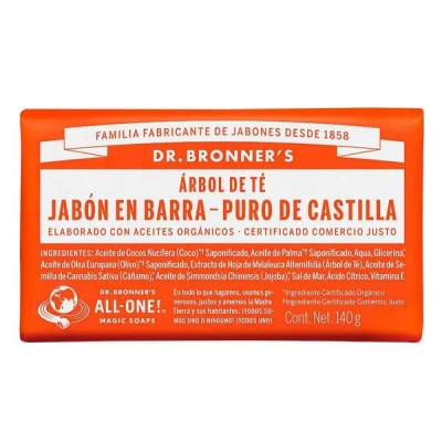 хигиена,тяло,dr,bronners,teatree,140g,soap,clear